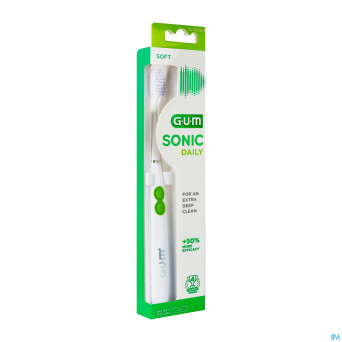 Gum sonic daily brosse dents pile blanche