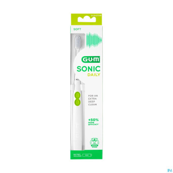 Gum sonic daily brosse dents pile blanche