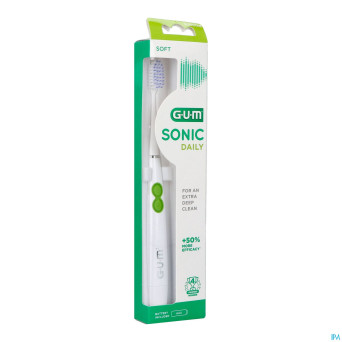 Gum sonic daily brosse dents pile blanche
