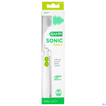 Gum sonic daily brosse dents pile blanche