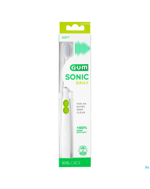 Gum sonic daily brosse dents pile blanche