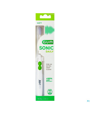 Gum sonic daily brosse dents pile blanche