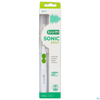 Gum sonic daily brosse dents pile blanche
