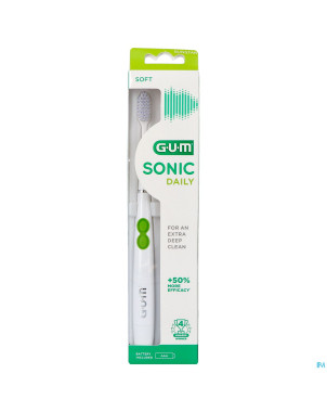 Gum sonic daily brosse dents pile blanche