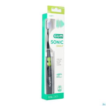 Gum sonic daily brosse dents pile noir