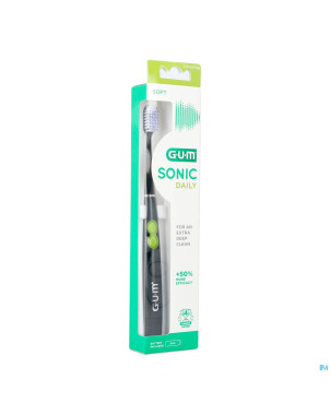 Gum sonic daily brosse dents pile noir