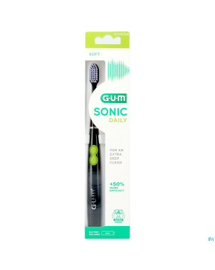 Gum sonic daily brosse dents pile noir