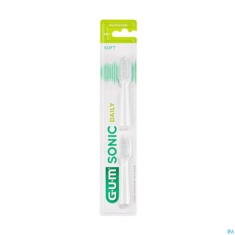 Gum sonic daily brosse dents pile tetes blanche  2