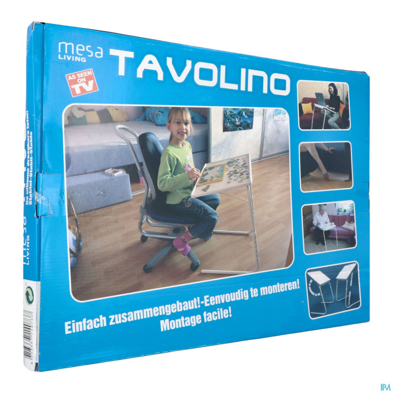 Tavolino petite table pliable blanche    52x39x52