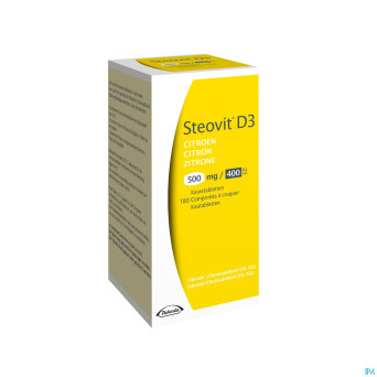 Steovit d3 citron 500mg/400ui comp croq.  180 flac