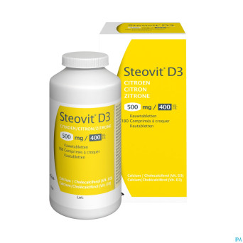 Steovit d3 citron 500mg/400ui comp croq.  180 flac