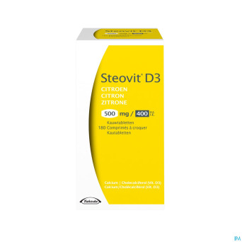 Steovit d3 citron 500mg/400ui comp croq.  180 flac