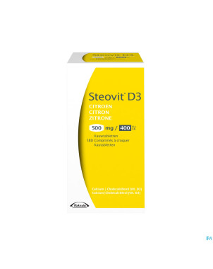 Steovit d3 citron 500mg/400ui comp croq.  180 flac