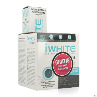 Iwhite dark stains 10 + dentifrice whitening  75ml