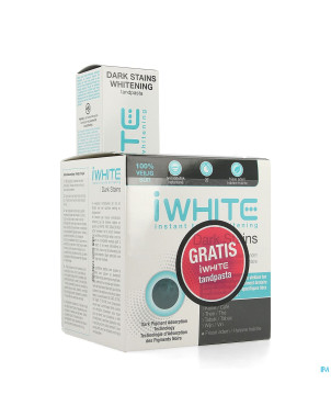 Iwhite dark stains 10 + dentifrice whitening  75ml