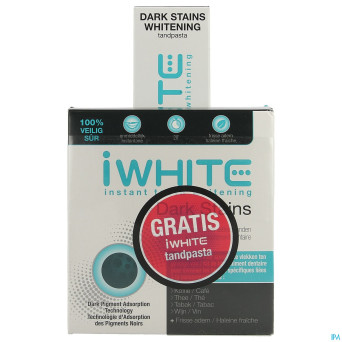 Iwhite dark stains 10 + dentifrice whitening  75ml