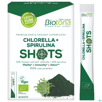 Biotona chlorella + spirulina shots