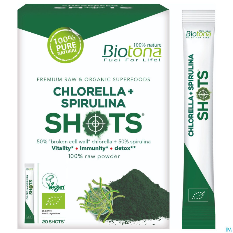 Biotona chlorella + spirulina shots