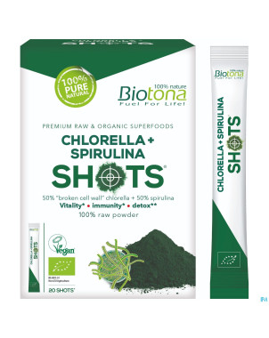 Biotona chlorella + spirulina shots