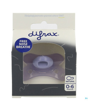 Difrax sucette natural 0-6m special edit. lavande