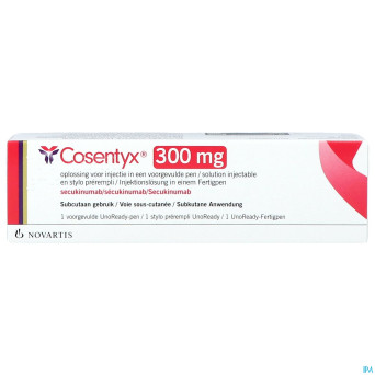 Cosentyx 300mg/2ml sol inj stylo prer.  1 150mg/ml