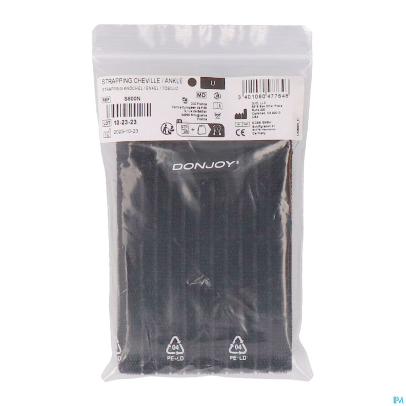 Donjoy strapping noir cheville