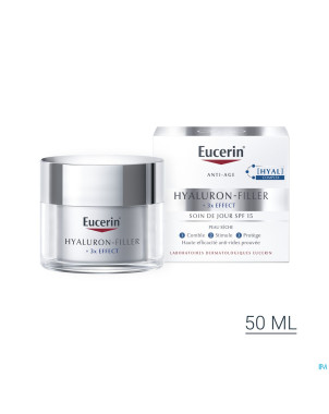 Eucerin hyaluron-filler x3 soin jour ip15 ps  50ml
