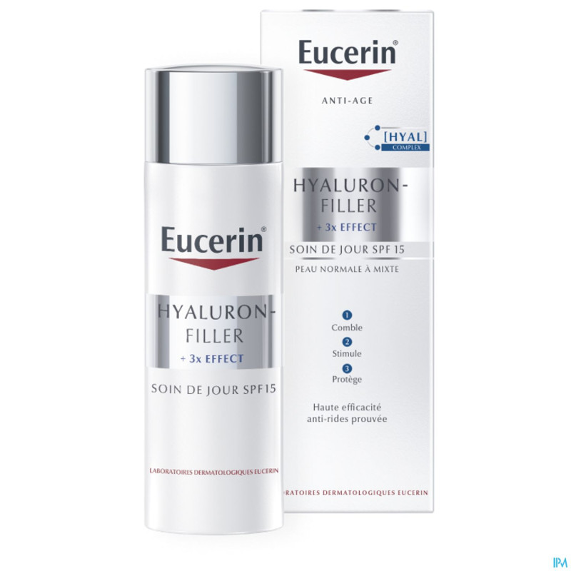 Eucerin hyaluron-filler x3 jour ip15 pn/m    50ml