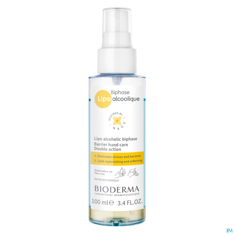 Bioderma biphase lipo alcoolique mains sp    100ml