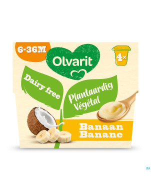 Olvarit 100 % vegetal banane  4x95g