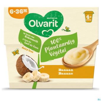 Olvarit 100 % vegetal banane  4x95g