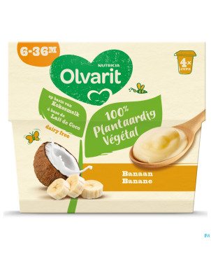 Olvarit 100 % vegetal banane  4x95g