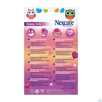 Nexcare happy kids girls    20