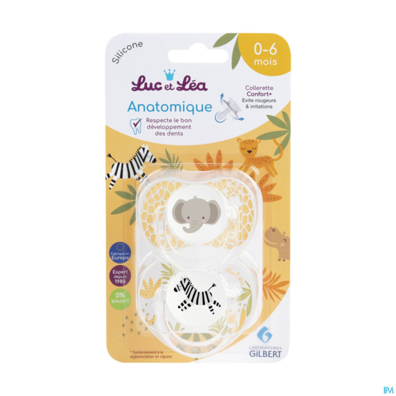 Luc&lea duo sucette ana 0-6m ete anneau