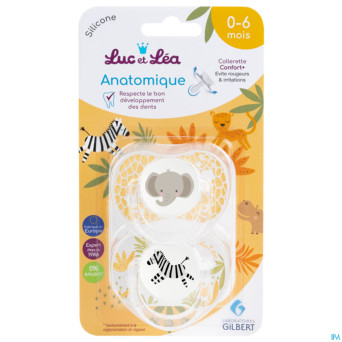 Luc&lea duo sucette ana 0-6m ete anneau