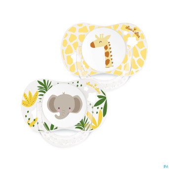 Luc&lea duo sucette physio 0-6m ete anneau