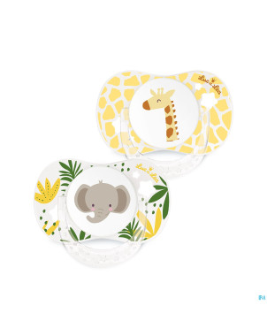 Luc&lea duo sucette physio 0-6m ete anneau