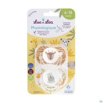 Luc&lea duo sucette physio 6-18m ete anneau