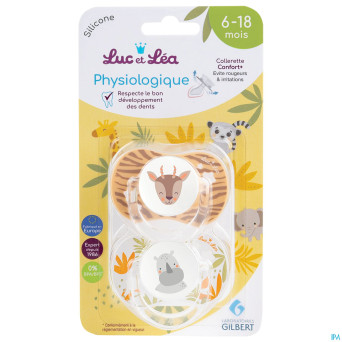 Luc&lea duo sucette physio 6-18m ete anneau