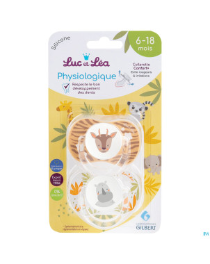 Luc&lea duo sucette physio 6-18m ete anneau