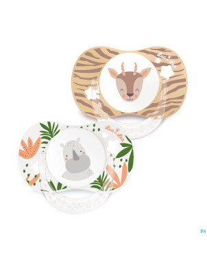 Luc&lea duo sucette physio 6-18m ete anneau