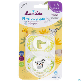 Luc&lea duo sucette physio 18m+ ete anneau