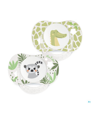 Luc&lea duo sucette physio 18m+ ete anneau