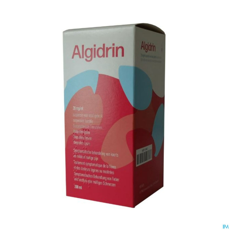 Algidrin 20mg/ml susp buvable sirop 200ml