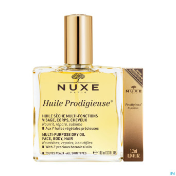 Nuxe huile prodigieuse vapo 100ml+parf.1,2ml grat.