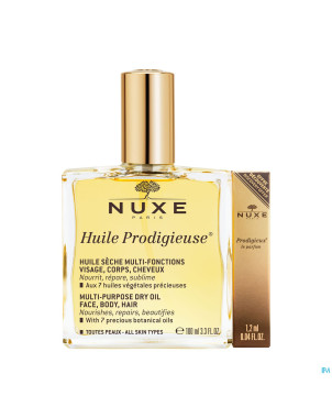 Nuxe huile prodigieuse vapo 100ml+parf.1,2ml grat.
