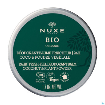 Nuxe bio deo baume fraicheur 24h coco poudre   50g