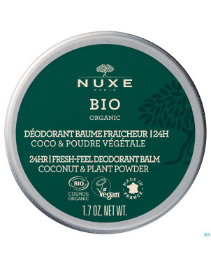 Nuxe bio deo baume fraicheur 24h coco poudre   50g
