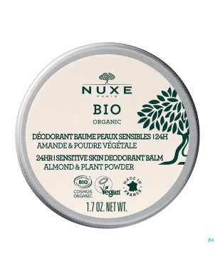 Nuxe bio deo.baume peaux sensibles 24h amande  50g