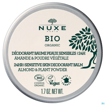 Nuxe bio deo.baume peaux sensibles 24h amande  50g